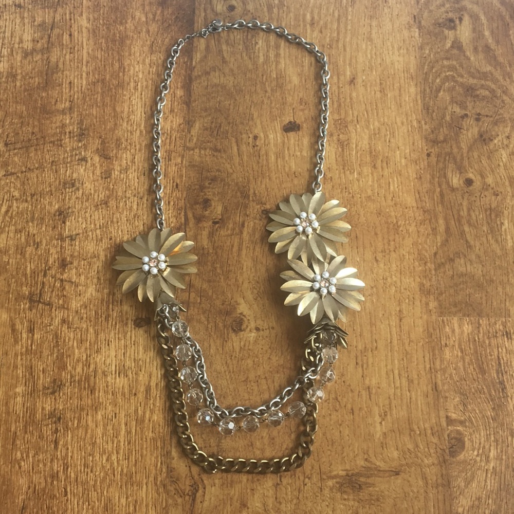 LOFT flower statement necklace